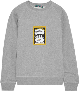 ALEXACHUNG Printed Cotton-fleece Sweatshirt