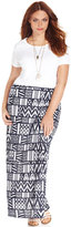 Thumbnail for your product : ING Plus Size Printed Maxi Skirt