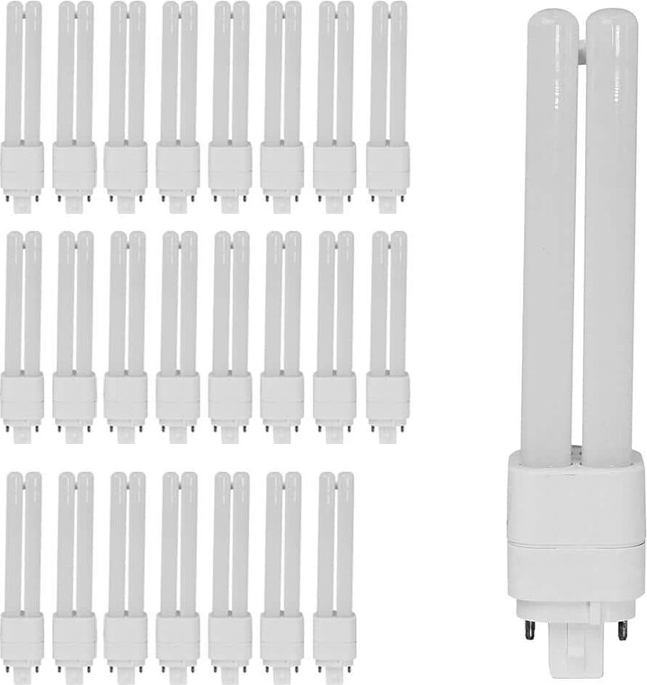 26-Watt Equivalent PL QuadTube CFLNI 4-Pin Plugin G24Q-3 Base CFL Replacement LED Light Bulb, True White 3500K (24-Pack)
