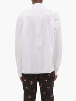 Thumbnail for your product : Ann Demeulemeester Wide-placket Striped Cotton Shirt - Mens - White