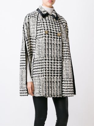 Fausto Puglisi houndstooth cape