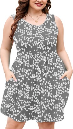AusLook Plus Size Women Summer Sleeveless Button Down Chiffon Blouse Loose  Casual Tank Tops Henley V Neck Shirt (12W-28W)