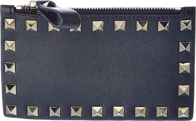 Valentino Rockstud Leather Card Case - ShopStyle