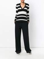 Thumbnail for your product : Proenza Schouler Striped V-Neck Knitted Top