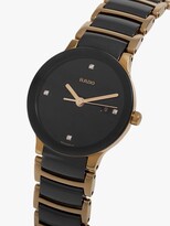 Thumbnail for your product : Rado R30930712 Women's Centrix Jubile Diamond Bi-Material Bracelet Strap Watch, Gold/Black