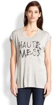 Thumbnail for your product : Haute Hippie Rolled Sleeve Muscle Tee