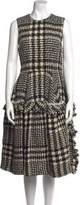 Plaid Print Knee-Length Dress 