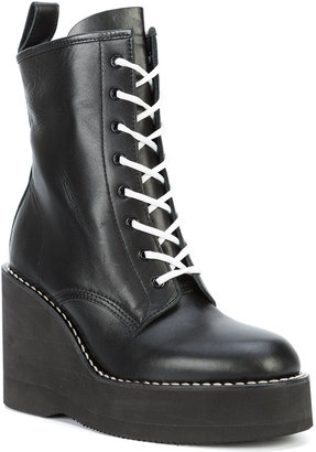 Sacai wedge heeled boots