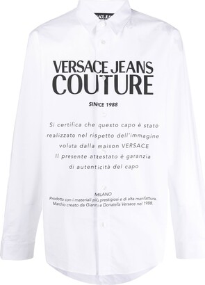 Versace Jeans Couture Logo-Print Stretch-Cotton Shirt