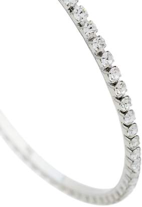Area silver metallic dorinda oversized crystal hoop earrings