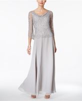 Thumbnail for your product : J Kara Sequined A-Line Gown