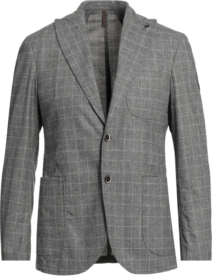 LABORATORI ITALIANI Suit Jacket Light Grey - ShopStyle Wool Coats
