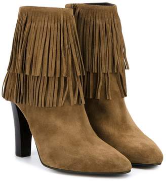 Saint Laurent fringed boots