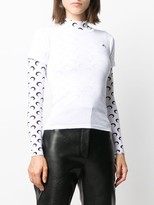 Thumbnail for your product : Marine Serre embroidered moon slim fit T-shirt