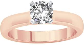 Silvernshine Jewels 1 Ct Round Cut Diamond Engagement Wedding Band Ring 14K Gold Fn