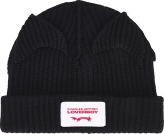 Charles Jeffrey Loverboy Black Chunky Ears Beanie - ShopStyle Hats