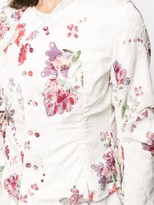 Thumbnail for your product : Renli Su Floral-Print Ruffle Sleeve Jacket