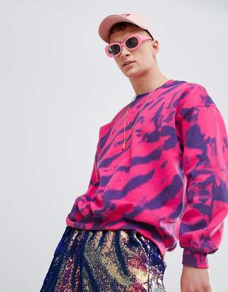 Reclaimed Vintage Inspired Festival Sweatshirt With Tie Dye