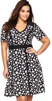 Thumbnail for your product : So Fabulous! So Fabulous Daisy Print Panelled Tea Dress (Available in sizes 14-28)