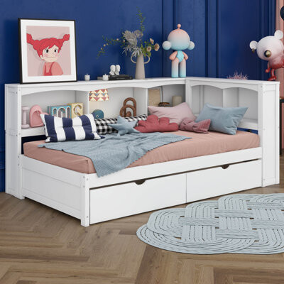 Lark Manor Daybed With Two Storage Drawers Storage Cabinets And USB Ports