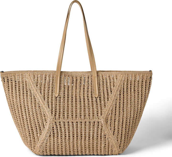Brunello Cucinelli Techno raffia BC Duo bag
