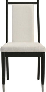 George Oliver Contemporary Style Two Wooden Side Chairs With Ergonomic Support And Luxurious Chenille Fabric Perfect For Modern Interiors.