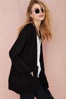 Thumbnail for your product : Nasty Gal Hole Wool Cardigan - Black