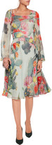 Thumbnail for your product : Matthew Williamson Flared Printed Silk-Chiffon Dress