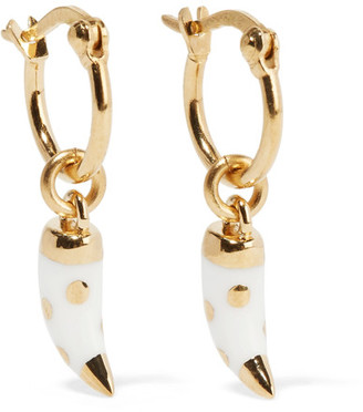 Aurélie Bidermann Caftan Moon Gold-tone Bakelite Earrings