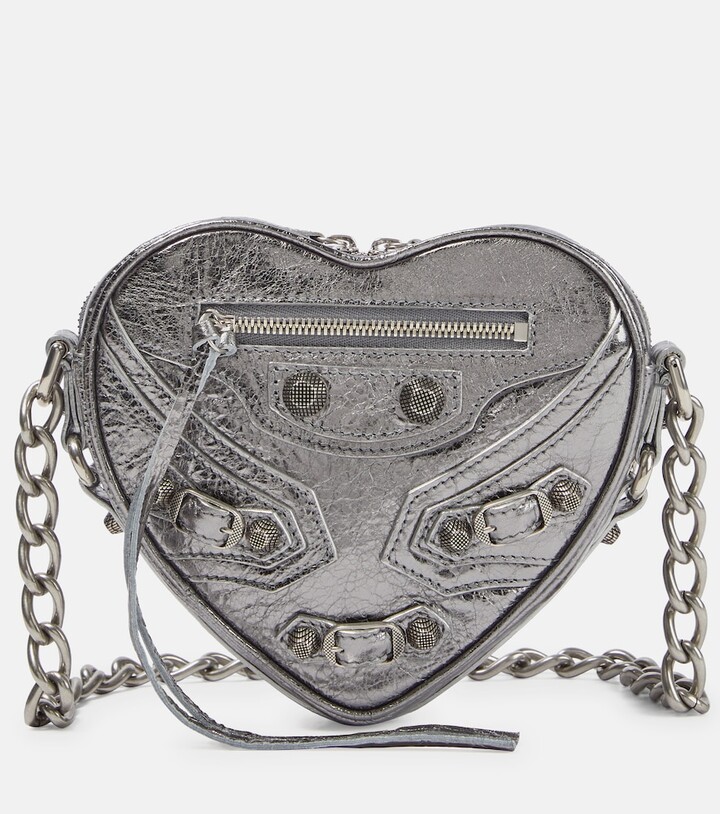 Balenciaga Le Cagole Heart Mini leather crossbody bag - ShopStyle