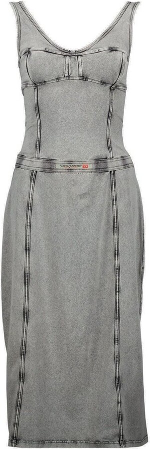 Diesel D-Inny Sleeveless Midi Dress