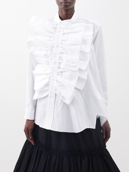 Ruffle Shirt Asymmetrical | ShopStyle
