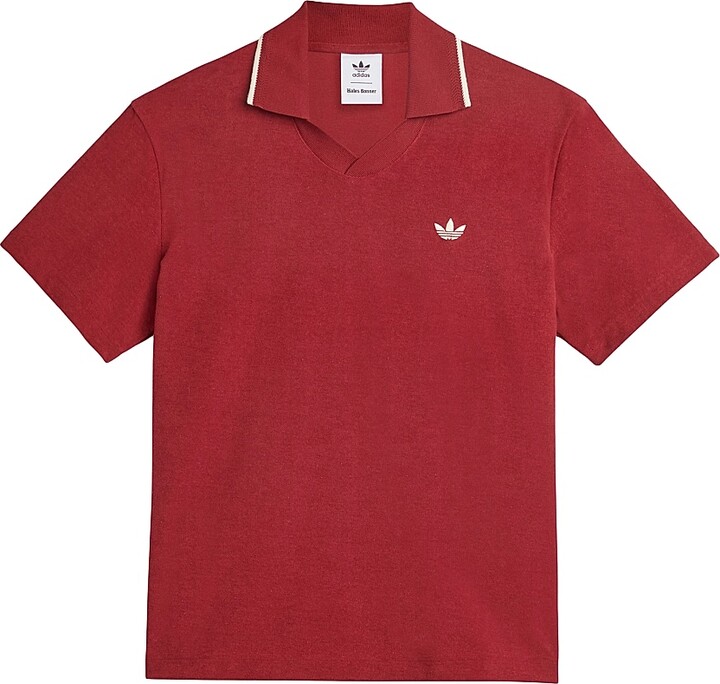 adidas Men's x Wales Bonner Terry Polo - Collegiate Burgundy - Size Medium