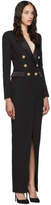 Thumbnail for your product : Balmain Black Wool Long Double-Breasted Dress