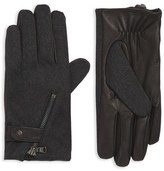 Thumbnail for your product : John Varvatos Wool Blend Zip Gloves