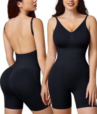 Women's Low-Back Backless Full Body Shaper Deep V Shapewear Push