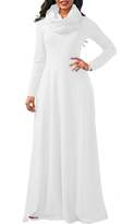 Thumbnail for your product : Yacun Women Casual Long Sleeve Cowl Neck Long Maxi Winter Swing Dress XXL