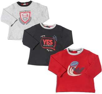 Emporio Armani Set Of 3 Cotton Jersey T-Shirts