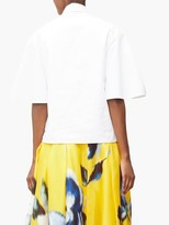 Thumbnail for your product : Carolina Herrera Wide-sleeve Cotton-canvas Shirt - White