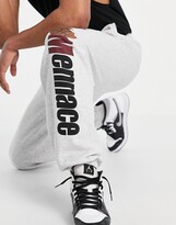 Thumbnail for your product : Mennace set sweatpants in gray with basketball print