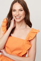 Thumbnail for your product : Dorothy Perkins Womens Orange Poplin Ruffle Co-ord Top