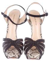 Thumbnail for your product : Alexandre Birman Embossed Platform Sandals
