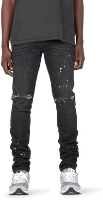 Shop Purple Brand P002 Over Spray Slim-Fit Jeans