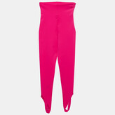 Fuschia Pink Jersey Stirrup Leggings  