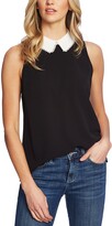 Thumbnail for your product : CeCe Petite Sleeveless Collared Top
