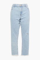 Thumbnail for your product : J Brand Cropped distressed high-rise bootcut jeans