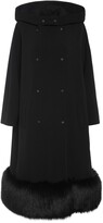 Thumbnail for your product : Sportmax Double Stretch Wool Coat W/ Faux Fur