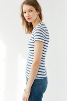 Thumbnail for your product : Monrow Striped Cropped Tee