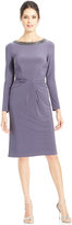 Thumbnail for your product : Adrianna Papell Long-Sleeve Bead-Trim Sheath