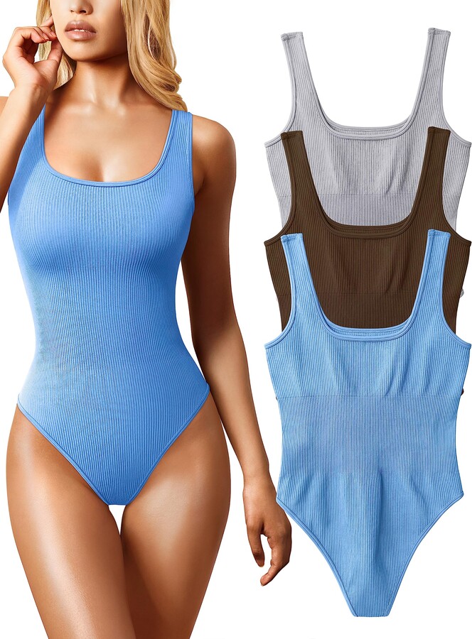Womens Ribbed Bodysuits